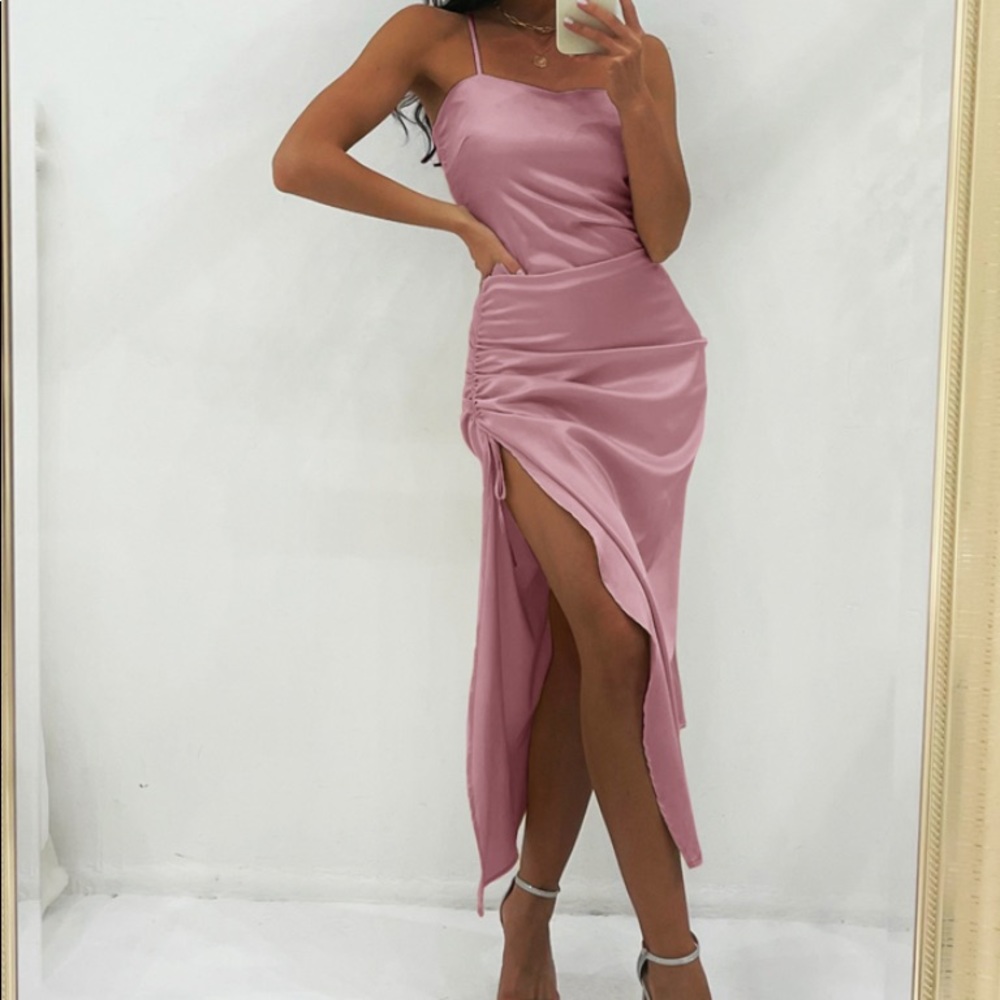 Pink polyester dress size medium